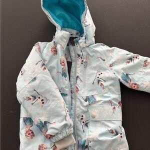 H&M Kids Frozen Ski Jacket - Light Blue with Character Print